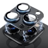 Protection Objectif pour iPhone 15 Pro - iPhone 15 Pro Max - Verre Trempé 9H Anti-Rayures Noir