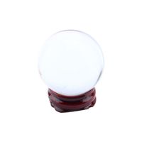 Duokon boule de décorative transparente Boule de Sphère de Pierre Précieuse de Quartz Clair avec Support, Boule de deco fleur