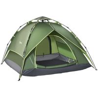 Tente de camping pop up 2-3 p 210x210x140cm Vert