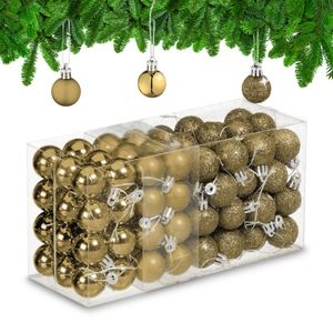 Boules De Noël Décoratives Lot De 20 - Diamètre 8cm, Doré Et Multicolores, Avec Attaches