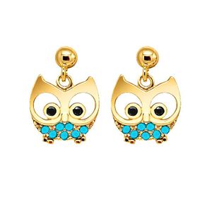 Boucles D'Oreilles Créoles Plaqué Or 18K - Zirconium Multicolore - Tata Gisèle