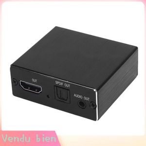 Convertisseur HDMI Vers Audio Optique – Extracteur HDMI Audio TOSLINK SPDIF + Sortie Vidéo 4K – Compatible Fire Stick, Blu-ray, Barre De Son, Ampli