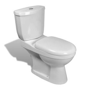 WC - TOILETTES LAC Toilette avec réservoir Blanc en céramique 70 x 39 x 76 cm (L x l x H)