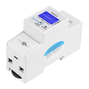 Moligh doll Rail din Monophas/é Wattm/ètre Consommation Electrique en watts Compteur d/énergie Electronique kWh 5-80A 230V AC 50Hz avec Fonction de R/éinitialisation