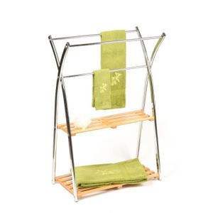 Porte Serviettes Metal Et Bambou Gamme Bambou Achat Vente