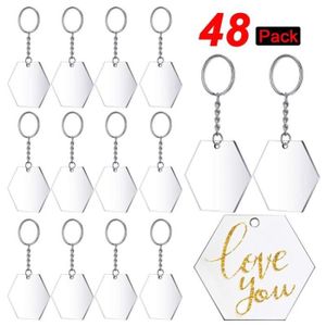 loisirs créatifs bijoux Meya Lot de 15 disques en acrylique transparent avec trou 32 mm pour porte-clés 