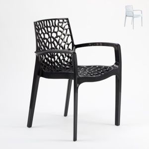 Chaise De Jardin Empilable Avec Accoudoirs Design En Plastique