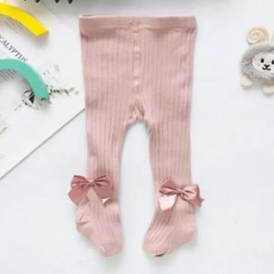 BAS - MIS-BAS Bas - mis-bas,Collants fins avec nœud papillon pour filles,vêtements d'automne pour bébés,style-pink bow tights-0 to 1year