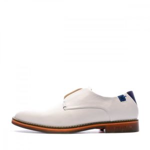 Chaussure de ville blanche en cuir Cdiscount