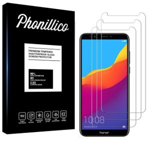 FILM PROTECT. TÉLÉPHONE Verre Trempe Huawei Y7 2018 - [Pack 3] Film  Vitre Protection Ecran Ultra Resistant [Phonillico®]