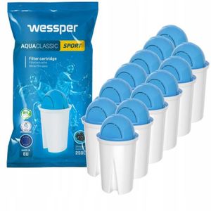 CARAFE FILTRANTE 12 filtres à eau Wessper AquaClassic Sport pour ca
