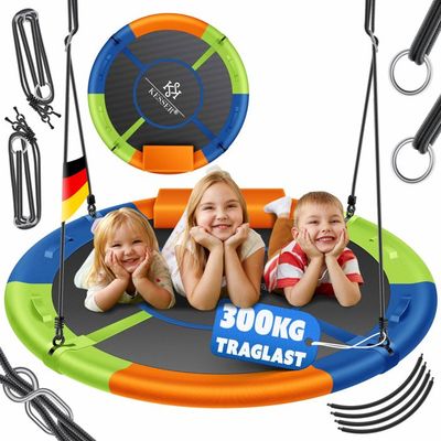 KESSER Balançoire Nid D’oiseau 60 Cm – 200 Kg – Avec Coussin Et 4 Poignées – Pour Enfants Et Adultes – Bleu