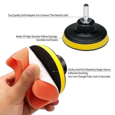 Unlorspy Lot de 6 éponges applicateurs de pneu, tampons applicateurs de pneu, éponge de polissage de couleur pour verre de voiture, acier peint et porcelaine