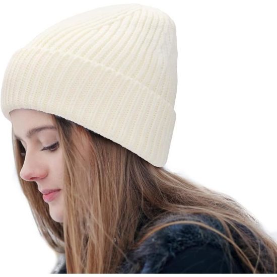 Bonnet d'hiver en tricot pour femme - Léger et doux - Thermique - Tricot  fin - Tendance - Pour l'extérieur - Doux et chaud