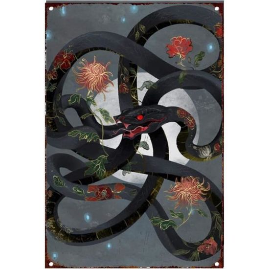 Plaques En Métal Vintage -Héron Oiseau Animal,Art Mural Peinture Bar Pub Café Cuisine Décor