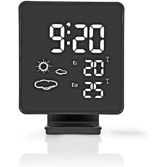 Station Météo Nedis Avec Capteur Sans Fil, écran LCD, Alarme (neuve)