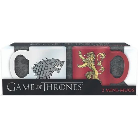 Set de 2 Mugs Games Of Thrones 2 mugs à espreso 110 ml Stark