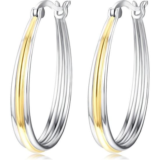 PHNIBIRD Boucles D'oreilles Créoles Boucles D'oreilles En Argent