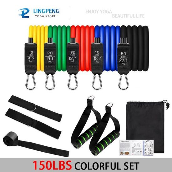 Lot De 6 Bandes De Résistance Fitness – Musculation, Gym, Yoga (neuf)
