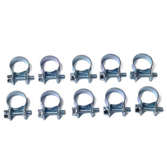 Index Fixing Systems Lot De 4 Colliers De Serrage LSABM6032 AB-M6 - Orientables Sur Le Côté - Pour Tube En Acier, Tube En Cuivre, Tube En PVC - Fixation M6 - Galvanisé