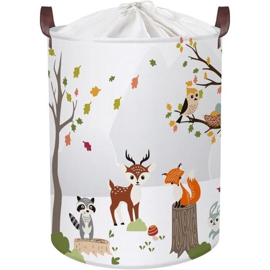 Panier À Linge Rond Avec Poignées, Panier À Linge Sale Pour Salle De