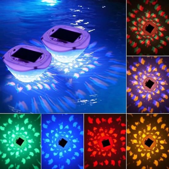 Lot De 4 Lampes Solaires Flottantes Pour Piscine - LED étanches, Allumage Automatique