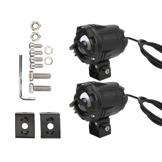 PochY Feux De Conduite Antibrouillard 1 Ensemble De Phares Antibrouillard Auxiliaires Universels LED Pour Motos, 40W, Pour BM&W R1200GS/ADV/F800GS, Phare De Conduite