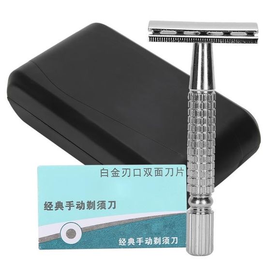 Rasoir De Sécurité Classique En Alliage De Zinc - Compatible Lames Double Face, Neuf