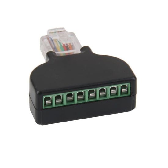 Keenso Adaptateur RJ11 6P4C Mâle Vers Bornier à Vis 4 Broches - Pour Modem, Câblage EIA/TIA 568B