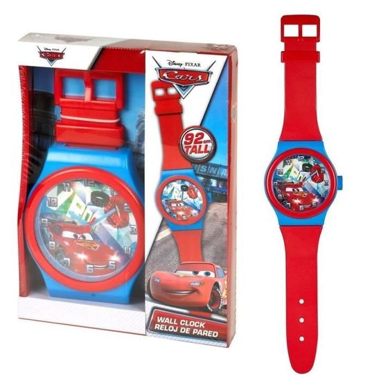 Horloge murale montre Cars XXL 92 cm Disney rouge Cdiscount Maison