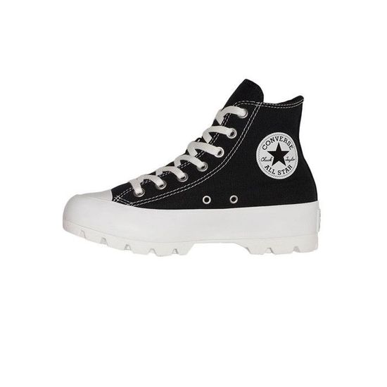 Baskets CONVERSE Chuck Taylor All Star Lugged Hi Femme Noir Noir Cdiscount Chaussures