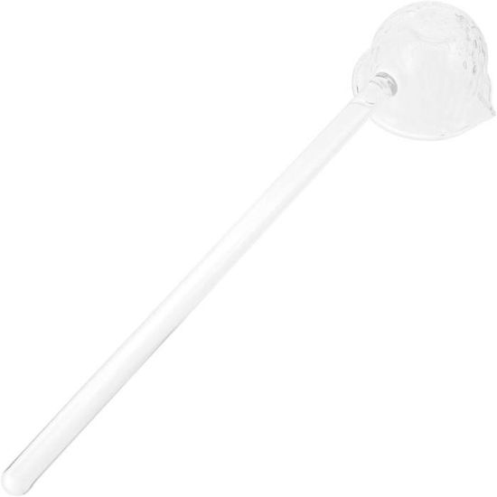 SHERCHPRY Louche En Verre Transparent – Cuillère à Sauce, Soupe, Punch, Thé Et Café, Long Manche Élégant Avec Becs Verseurs, Rose