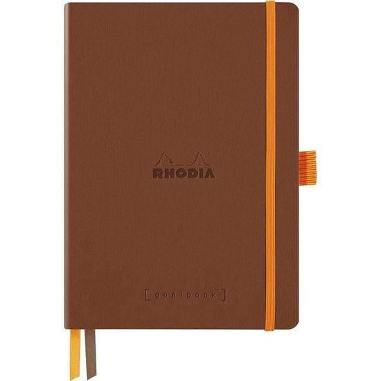 Bloco Sketch Bullet Journal Goalbook Couro Preto Rhodia - Bloco de