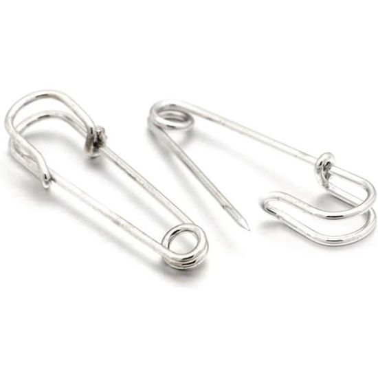 Lot De 50 épingles à Nourrice Noires – Tailles Assorties 19mm Et 23mm – Couture, Craft, Rangement – Qualité Hemline