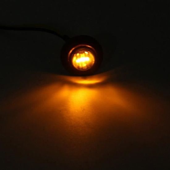 12v Led Ampoule Camion Voiture Remorque Clignotants Feu Latéral Indicateur Jaune Ep64898