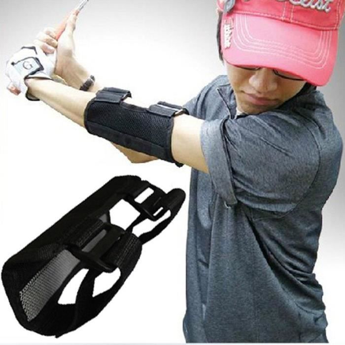 Golf Swing Training Aids Straight Practice Elbow Brace Alarm Corrector