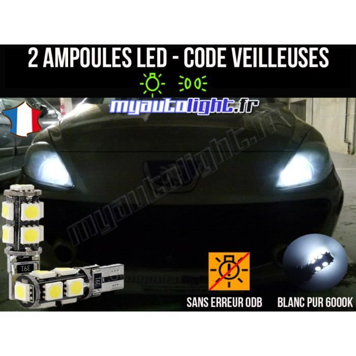 Pack veilleuses à led blanc xenon pour PEUGEOT 307