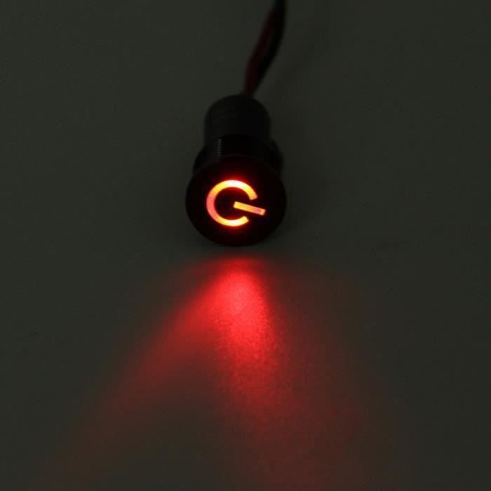 JL Led Ampoules Puissance (Rouge) 6V 12V 24V 36V Précablé 12Mm Tableau de Bord d'Avertissement Témoin Lumineux...... -