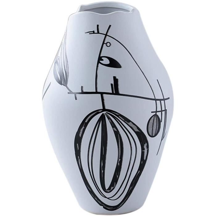 VASE - SOLIFLORE Chytaii Grand Vase céramique vec Texture Mate Design Moderne Vase a Poser au Sol pour Arrangements Flora424
