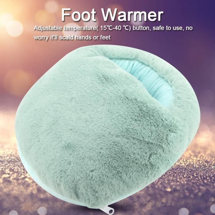 Chauffe pieds électrique chauffant massant chaud pour massage peluche bureau bouillotte coussin hiver chauffage chancelière ABI