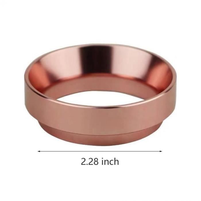 Café Filtres,Poudre de café de bol de brassage d'anneau de dosage Intelligent d'acier inoxydable de 51-58mm - Type 58mm-Rose gold