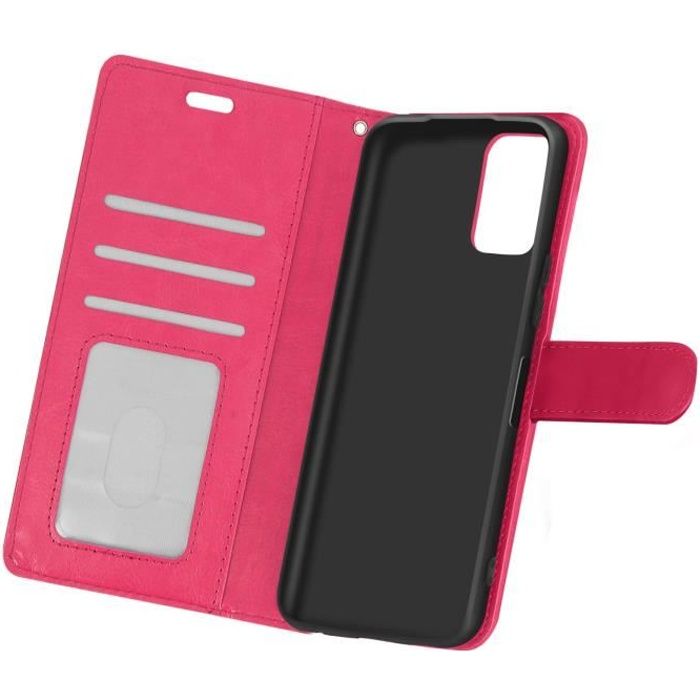 Étui Xiaomi Redmi Note 10 et Note 10s Vintage Porte-carte Fonction Support rose Rose