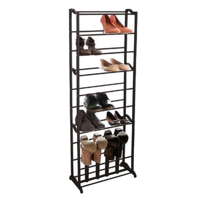 Étagère à chaussures noire 21 paires