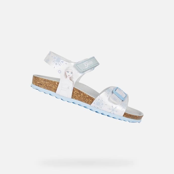 GEOX - Sandal J Adriel fille - Blanc/Sky