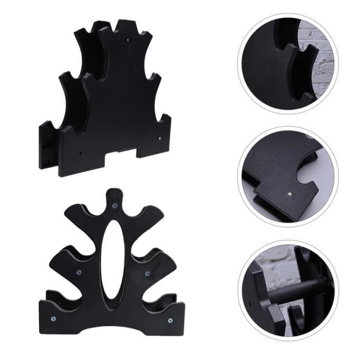 2 pièces Simple Mode Durable Haltère Support Haltere rack de rangement - rack a exercice - support fitness - musculation