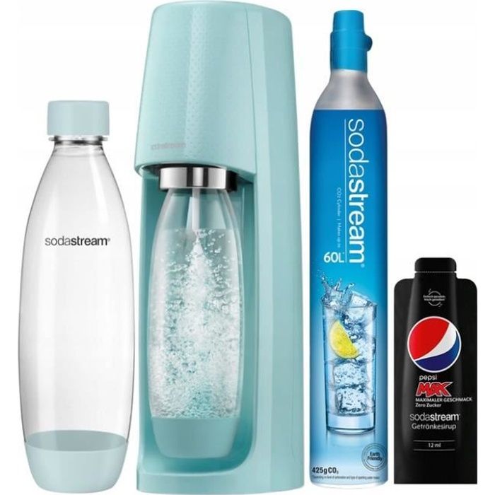 SODASTREAM EASY SATURATOR SIPHON D'EAU ICY BLUE + Échantillon gratuit