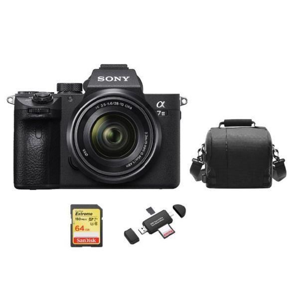 SONY A7 III KIT SEL 28-70MM F3.5-5.6 OSS + 64GB SD card + camera Bag + Memory Card Reader