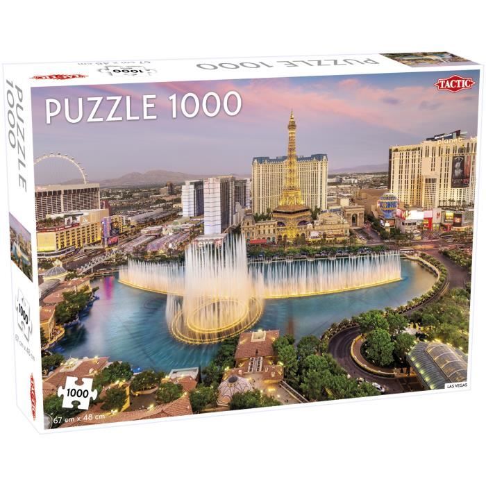 Tactic Las Vegas 1000 pcs, Jigsaw puzzle, Ville, Enfants, Garçon-Fille, 9 année(s), Intérieur