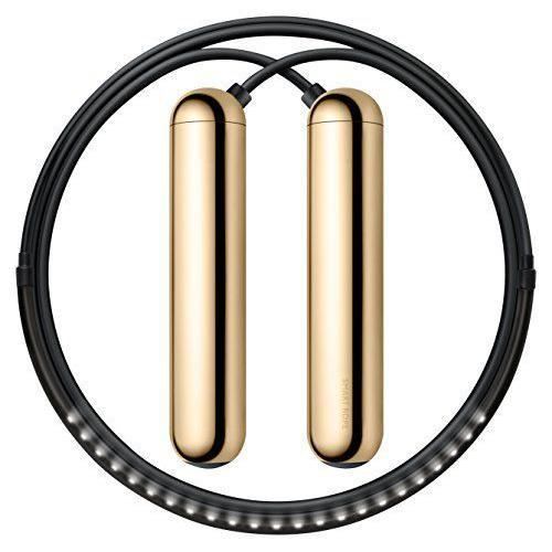 TANGRAM 148383 - MONTRE CARDIO - CORDE A SAUTER CONNECTEE - SMART ROPE - poignées ``GOLD`` Taille L pour personne mesurant entre