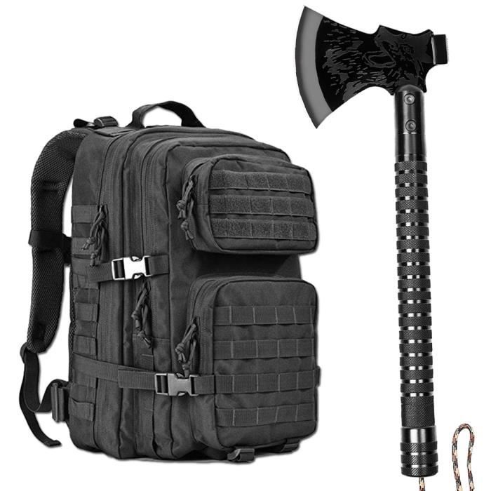 Kit de sac à dos de hache de camping de survie Hache militaire Tomahawk Outil de randonnée en plein air